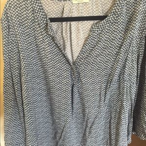 Blue & white blouse